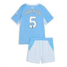 Manchester City Elliot Anderson #5 Hemmaställ Barn 2026-27 Korta ärmar (+ Korta byxor)